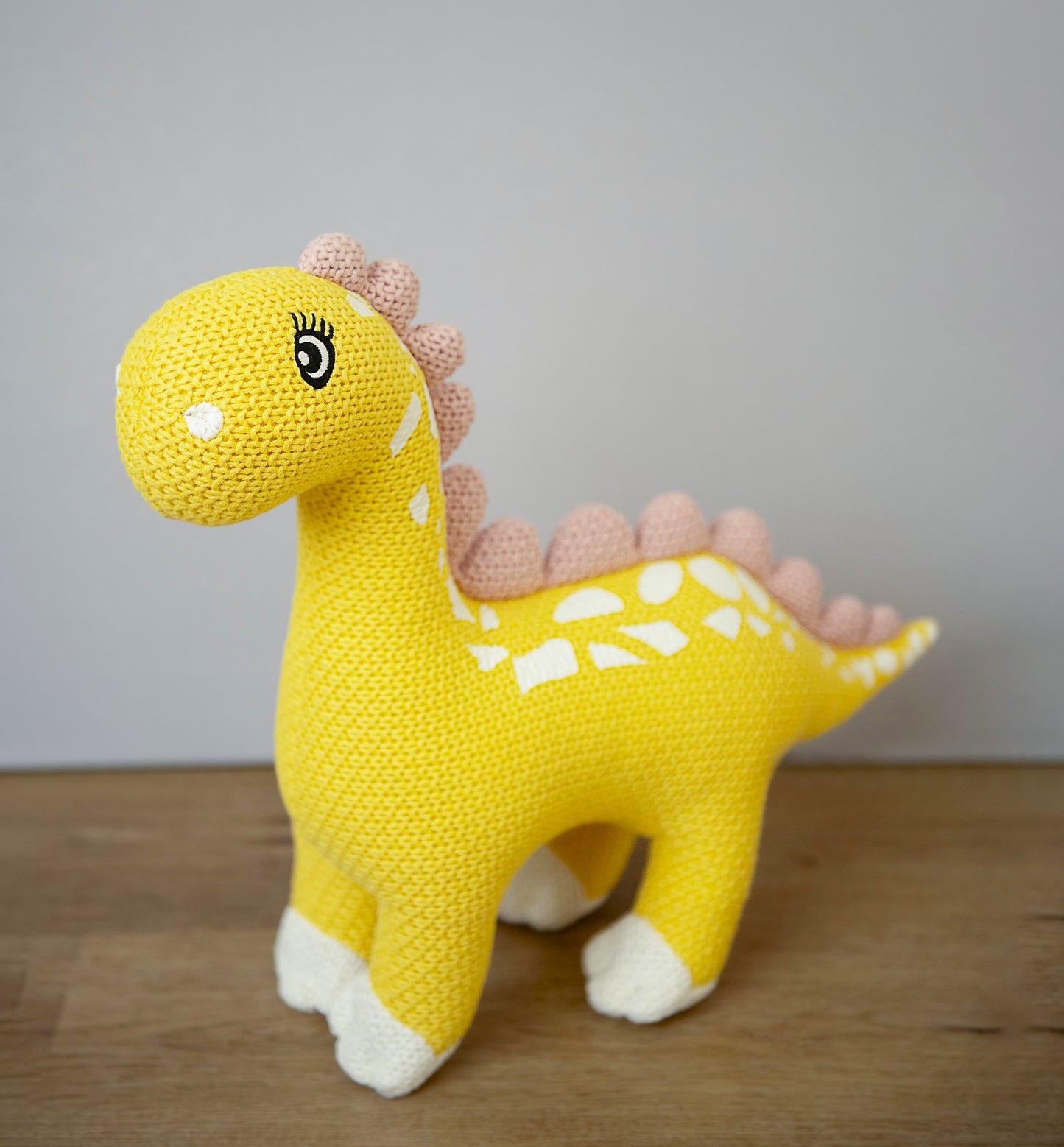 Yellow Mama & Baby Dino: Unique Crochet Collection
