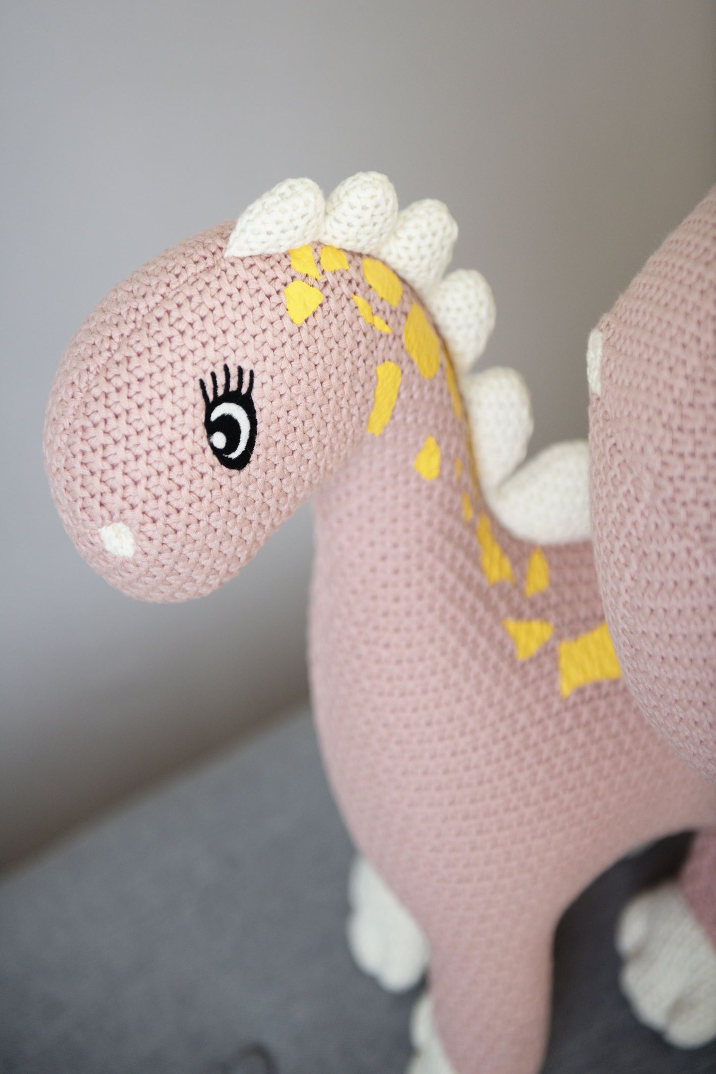 Pink Mama & Baby Dino: Unique Crochet Collection
