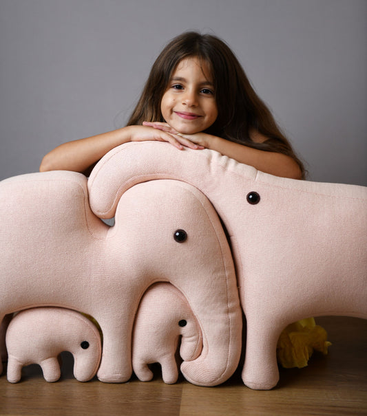 Hand knitted Safari: Pink Elephant Edition