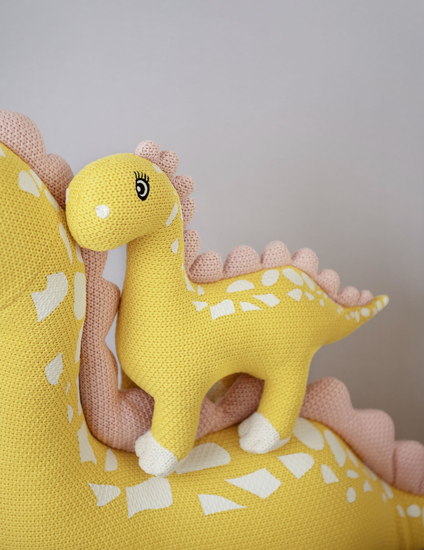 Pink Mama & Baby Dino: Unique Crochet Collection